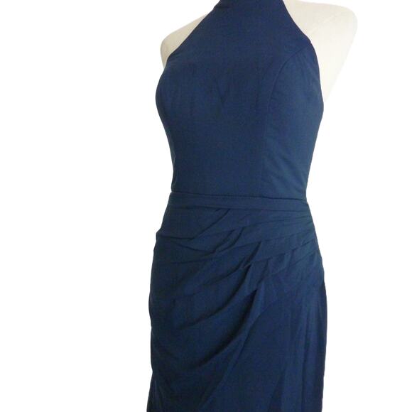 NWT Azazie Galicia Navy Halter Dress Size A6 - Picture 5 of 8